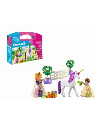 Playmobil - Set Portabil - Printese Si Unicorn,70107