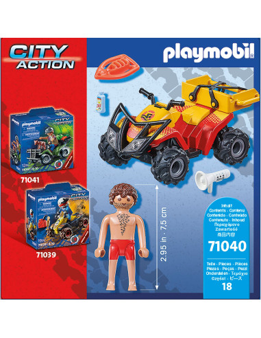 Playmobil - Vehicul Pullback De Salvare Pe Plaja,71040