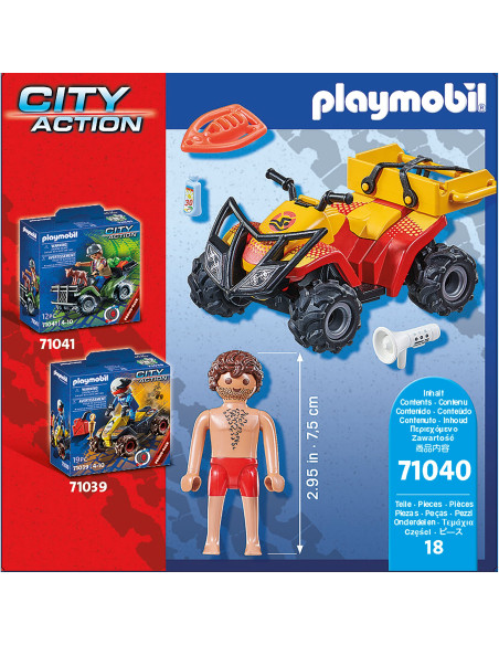 Playmobil - Vehicul Pullback De Salvare Pe Plaja,71040