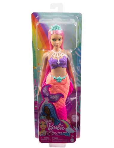 Barbie Dreamtopia Papusa Sirena Cu Par Roz Si Coada