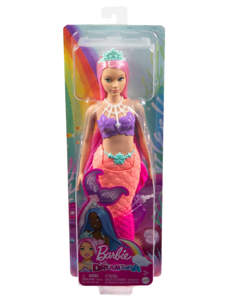 Barbie Dreamtopia Papusa Sirena Cu Par Roz Si Coada