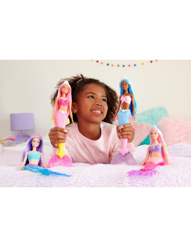 Barbie Dreamtopia Papusa Sirena Cu Par Roz Si Coada