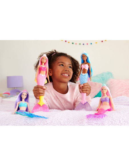 Barbie Dreamtopia Papusa Sirena Cu Par Roz Si Coada