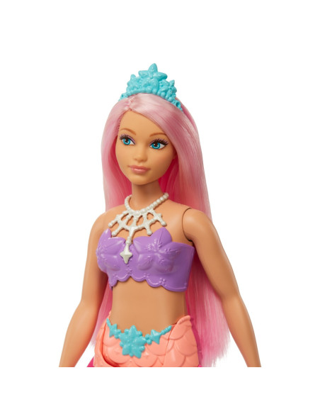 Barbie Dreamtopia Papusa Sirena Cu Par Roz Si Coada
