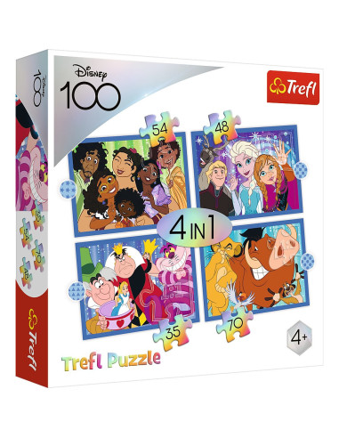 Puzzle Trefl Disney 4in1 Minunata Lume Disney,34618