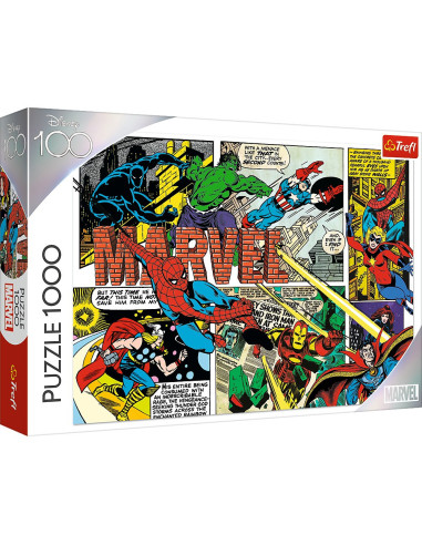 Puzzle Trefl 1000 Disney 100 Eroii Marvel,10759