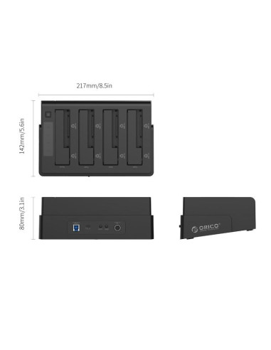Rack HDD Orico 6648US3-C negru,6648US3-C-BK