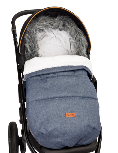 Sac de iarna Sensillo INDIANA Fleece 100x50 cm Navy,SILLO-8372