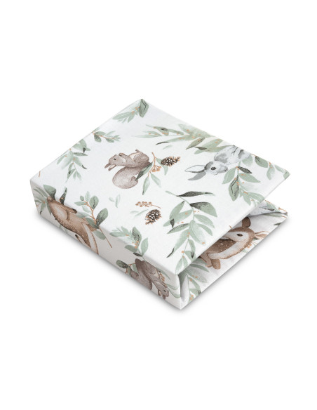 Cearsaf imprimat de bumbac cu elastic Sensillo 120X60cm