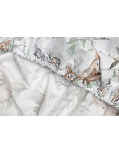 Cearsaf imprimat de bumbac cu elastic Sensillo 120X60cm