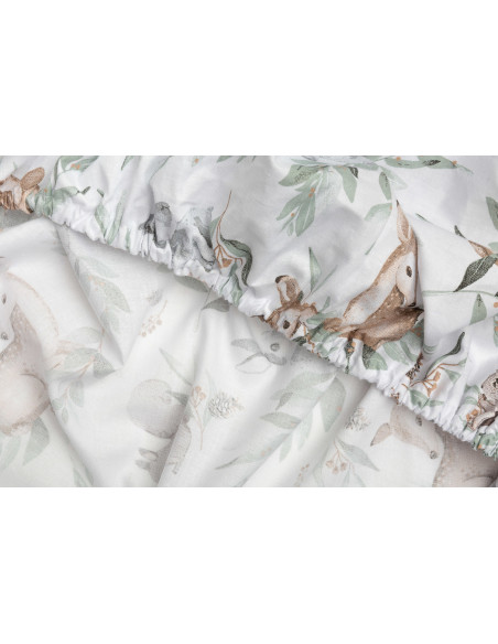 Cearsaf imprimat de bumbac cu elastic Sensillo 120X60cm