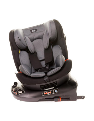 4BABY-957473,Scaun auto rotativ 360 4Baby SPACE-FIX 0-36 Kg Grafit