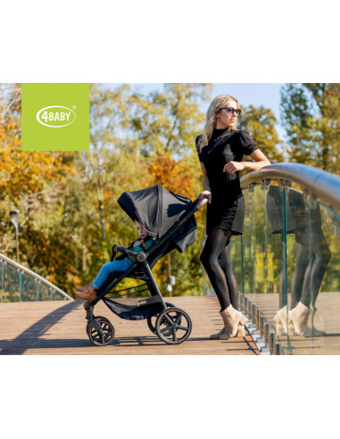 4BABY-958395,Carucior sport (max. 22 Kg) 4Baby STINGER PRO Gri Melange