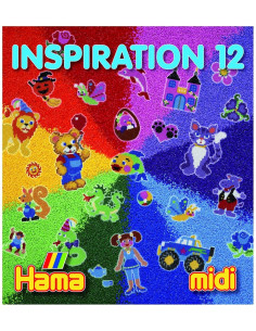 Carte cu modele colorate HAMA MIDI, INSPIRATII 12,Ha399-12