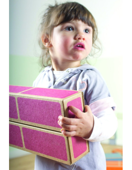 Caramizi din carton CWR, set de 20 bucati, multicolor,CWRF102