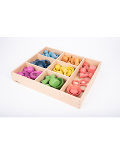 Tava de sortare din lemn cu 7 compartimente,CD74055 2