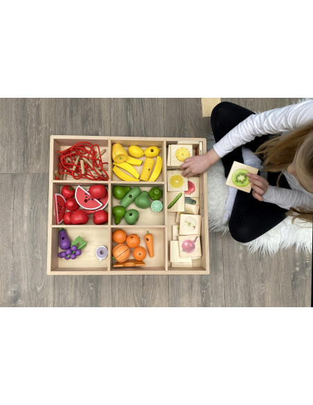 Tava de sortare din lemn cu 7 compartimente,CD74055