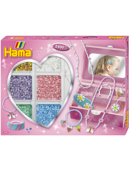 Bijuterii din margele Hama midi in cutie cadou,Ha3707