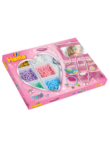 Bijuterii din margele Hama midi in cutie cadou,Ha3707