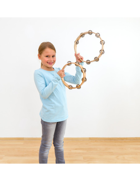 Tamburina fara piele - inel cu 8 perechi de zurgalai,Vin5261