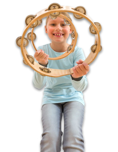 Tamburina fara piele - inel cu 8 perechi de zurgalai,Vin5261