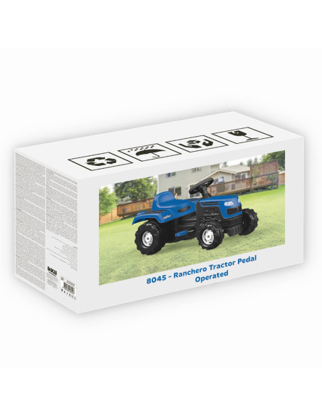 Tractor cu pedale - albastru,D8045