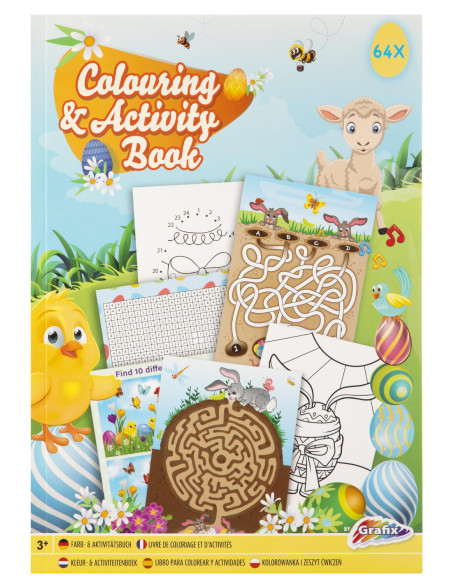 Carte de colorat cu activitati - Paste fericit,810018