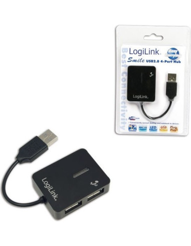 HUB extern LOGILINK, porturi USB: USB 2.0 x 4, conectare prin