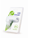 ALIMENTATOR retea 220V GEMBIRD, universal, 1 x USB, 2.1A, alb