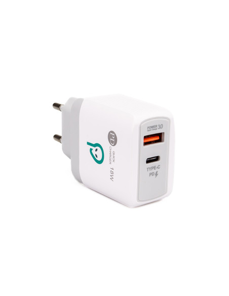 INCARCATOR retea SPACER Quick Charge 18W, USB Type-C PD+ USB