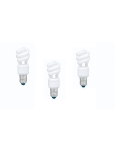 SET 3 becuri fluorescent Panasonic, soclu E27, putere 8W, forma