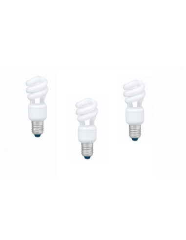 SET 3 becuri fluorescent Panasonic, soclu E27, putere 8W, forma