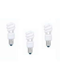 SET 3 becuri fluorescent Panasonic, soclu E27, putere 8W, forma