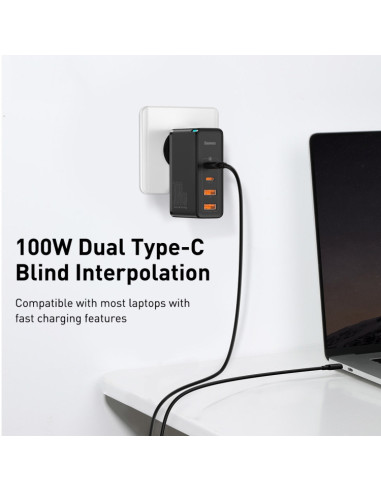 INCARCATOR retea Baseus GaN2 Pro, Quick Charge 3.0 100W, 2 x