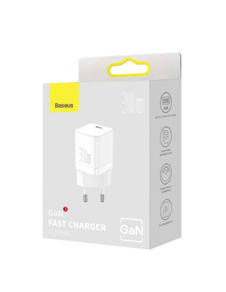 INCARCATOR retea Baseus GaN3, Quick Charge 30W, 1 x USB Type-C