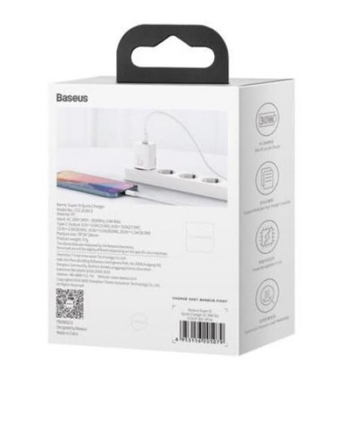 INCARCATOR retea Baseus Super Si, Quick Charge 30W, 1 x USB