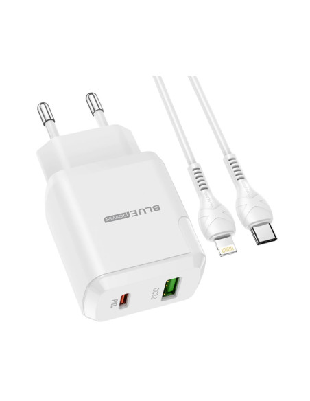 Incarcator Retea cu cablu USB Type C - Lightning Blue Power