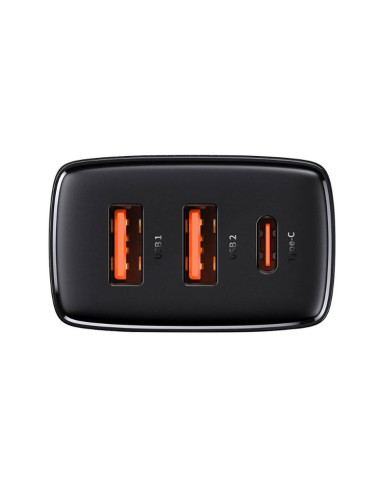INCARCATOR RETEA Baseus Compact, Quick Charge 30W, 2 x USB
