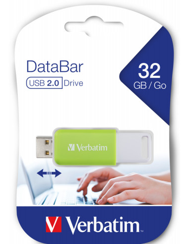 V DataBar USB 2.0 Drive Green 32GB "49454" (include TV 0.03
