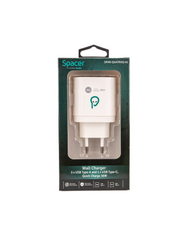 ALIMENTATOR retea SPACER Quick Charge 36W, 1 x USB Type-C 20W +
