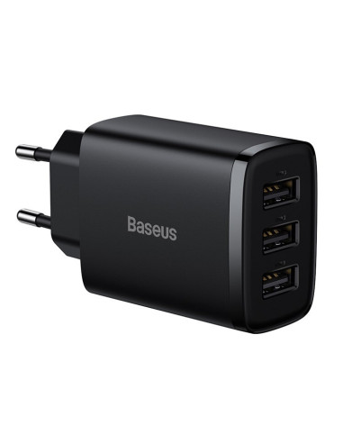 INCARCATOR retea Baseus Compact, Fast Charge 17W, 3 x USB