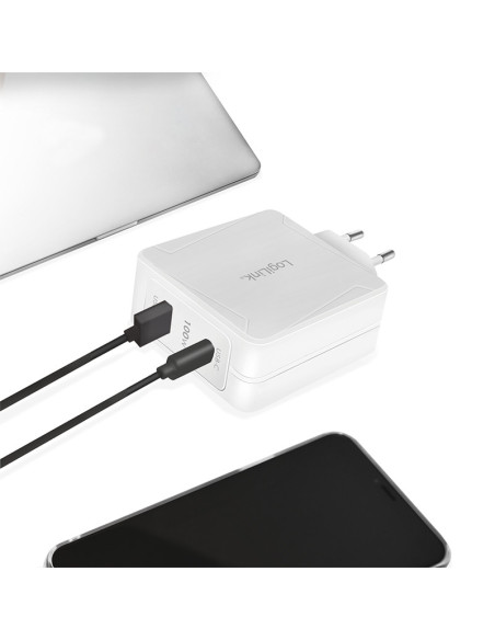 ALIMENTATOR retea 220V LOGILINK, universal, 1 x USB-C, 1 x