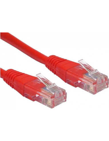PATCH CORD UTP SPACER Cat5e, cupru-aluminiu, 1 m, rosu, AWG26