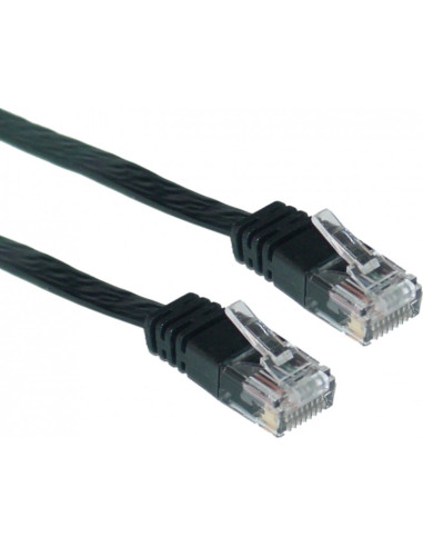 PATCH CORD UTP SPACER Cat5e, cupru-aluminiu, 2 m, negru, AWG26