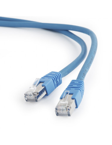 PATCH CORD S/FTP GEMBIRD Cat6a, LSZH, cupru, 0.5 m, albastru