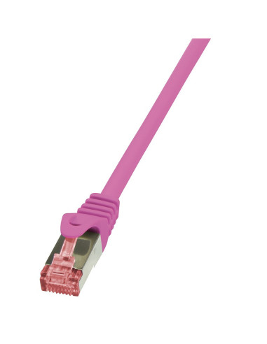PATCH CORD S/FTP LOGILINK Cat6, LSZH, cupru, 1.5 m, roz, AWG27