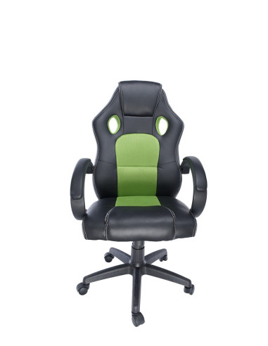 SCAUN GAMING SPACER imitatie piele & material textil, black &