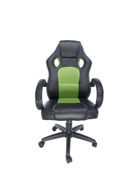 SCAUN GAMING SPACER imitatie piele & material textil, black &