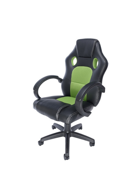SCAUN GAMING SPACER imitatie piele & material textil, black &