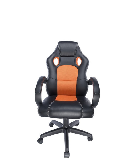 SCAUN GAMING SPACER imitatie piele & material textil, black &